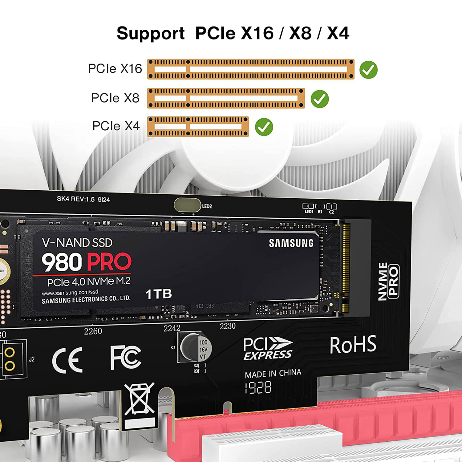 ZoeRax NVME Pro Adapter M.2 NVME Pro SSD to PCIe 4.0 Adapter Card Pcie  Video Cards For PC Sound Card pci express m2 adapter - AliExpress